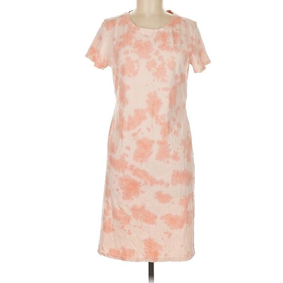 Pact Organic Stretch Tye Dye Groovy Shirt Dress Tie Waist Size Medium - Picture 3 of 7